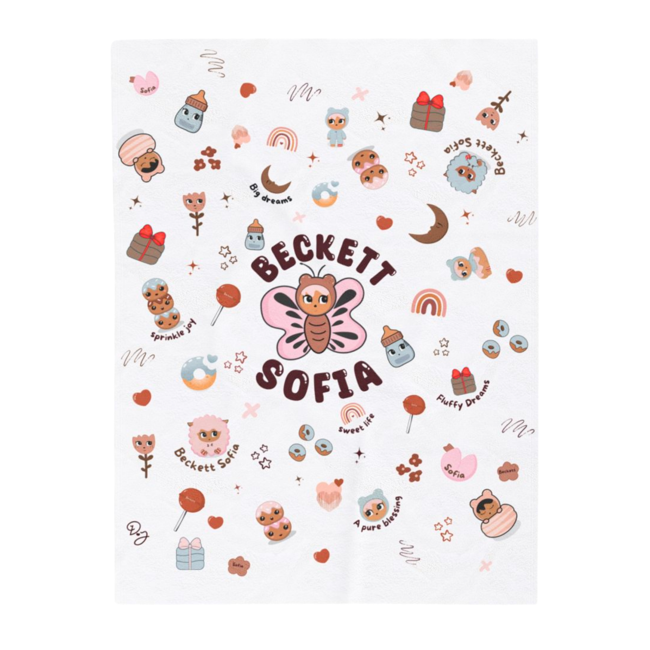 Newborn Butterfly Dreams Light Blankie