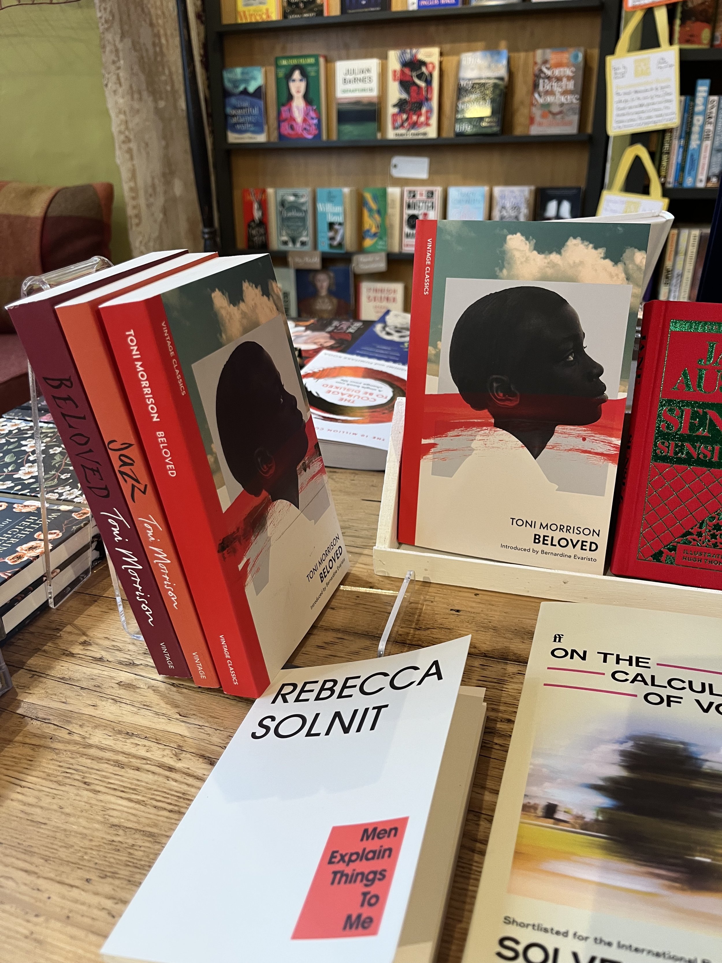 Toni Morrison novels in the bookshop