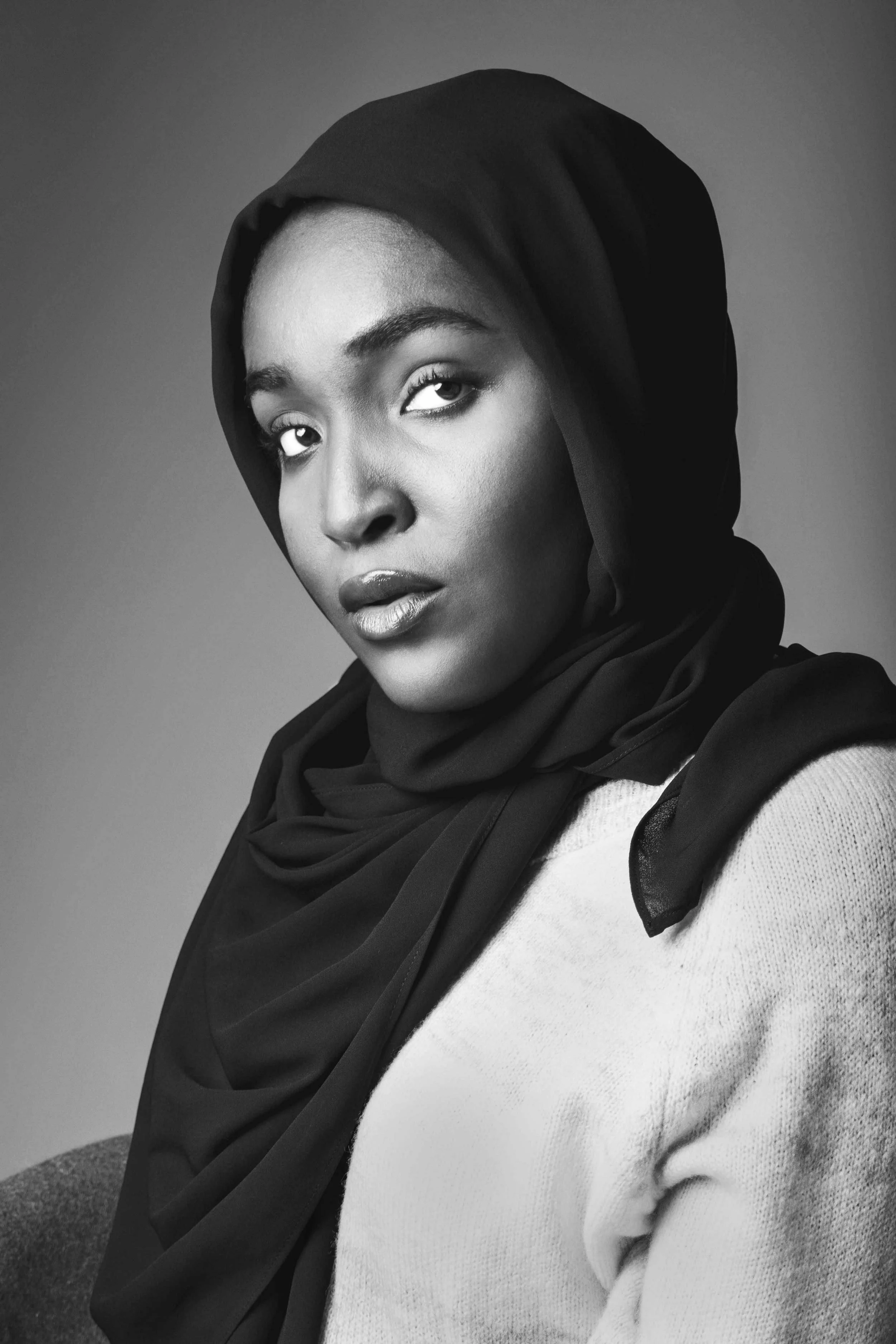 Portret zwart-wit klassiek portret vrouw 