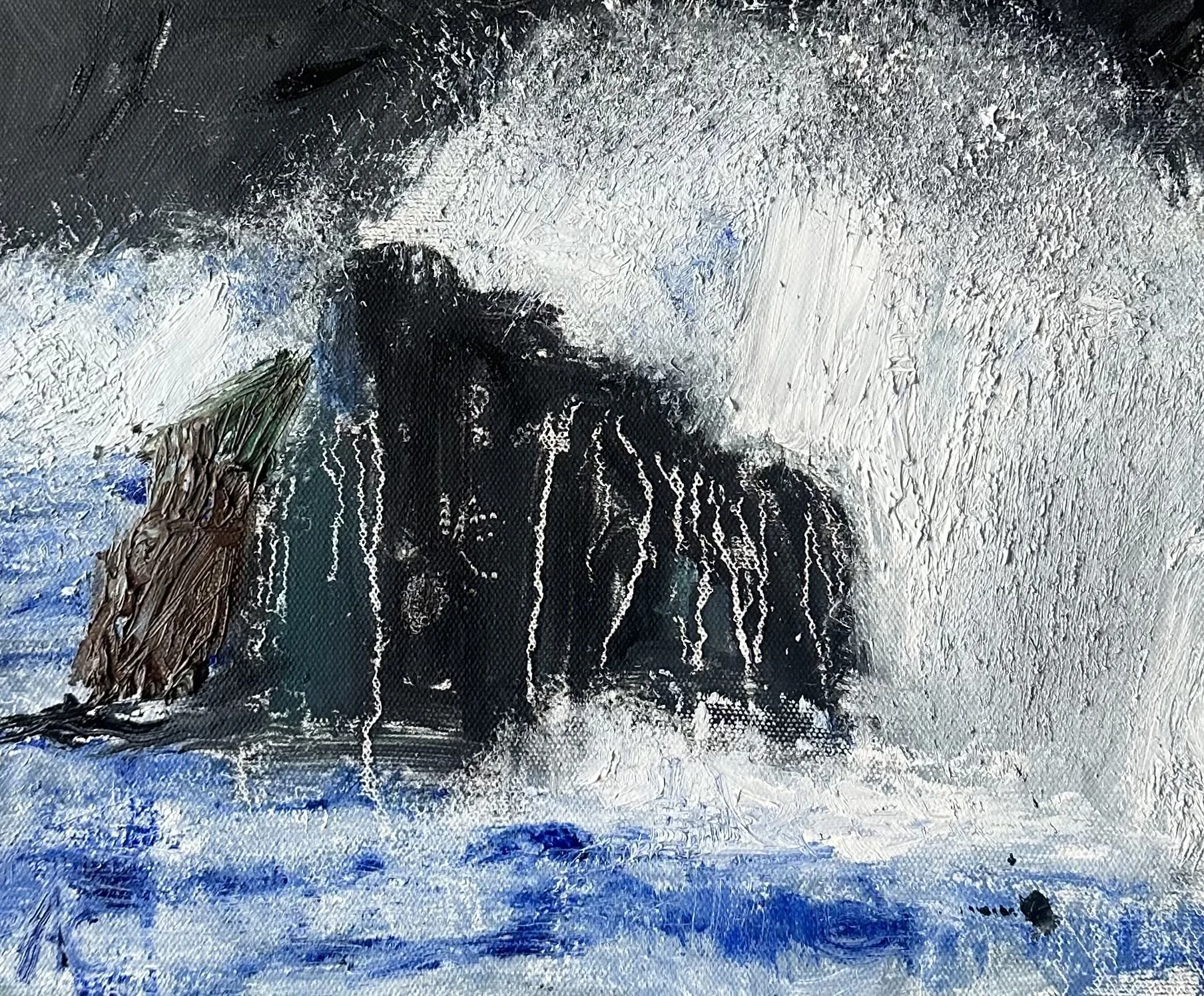 Rock Splash on Causeway Costal Route County Antrim Northern Ireland