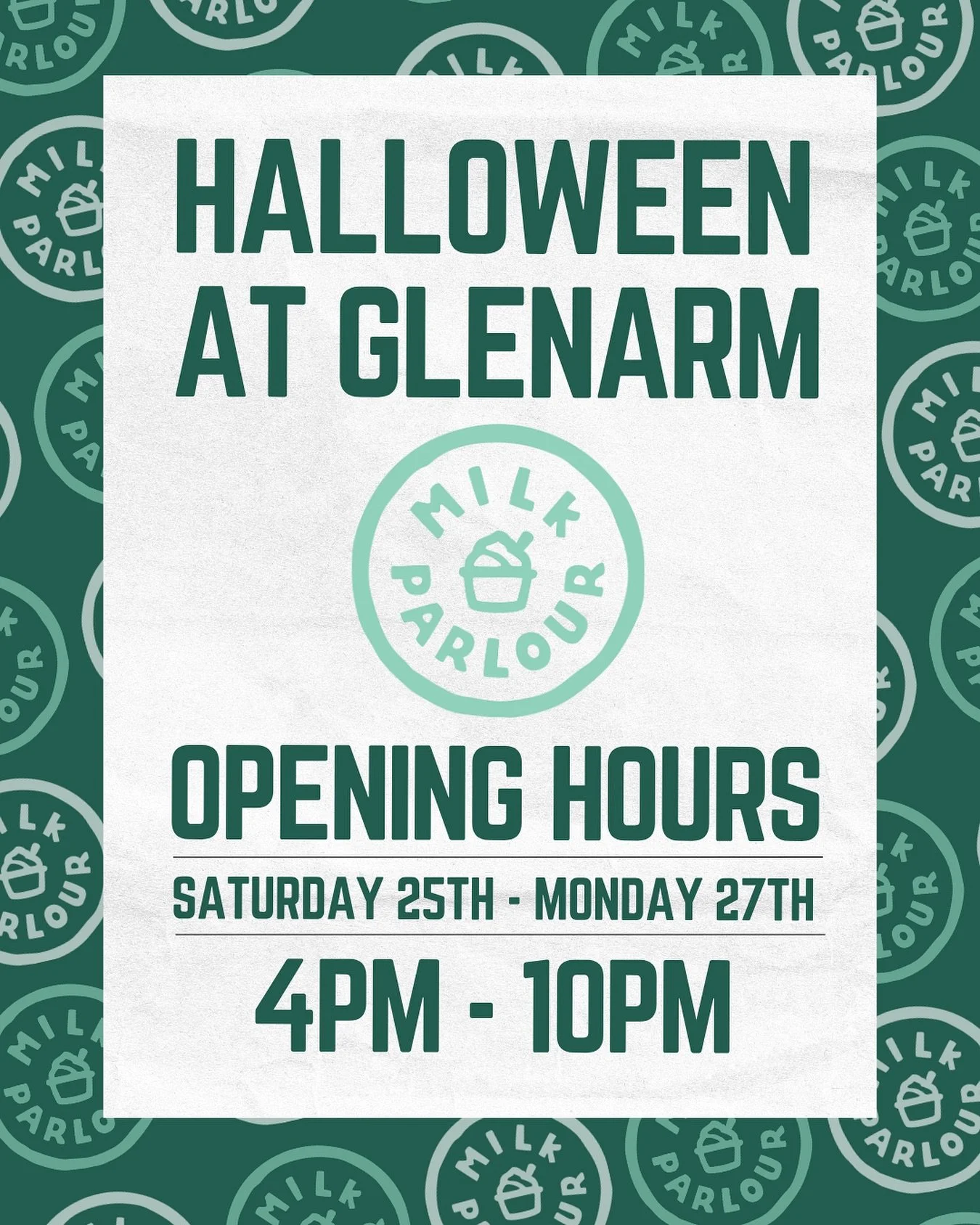 It&rsquo;s getting chillingly exciting Milk Parlour this weekend🍦👻 
☝️Check out our opening hours for Milk Parlour Glenarm during the Halloween experience at Glenarm Castle Grounds☝️

#halloween #glenarm #milkparlour