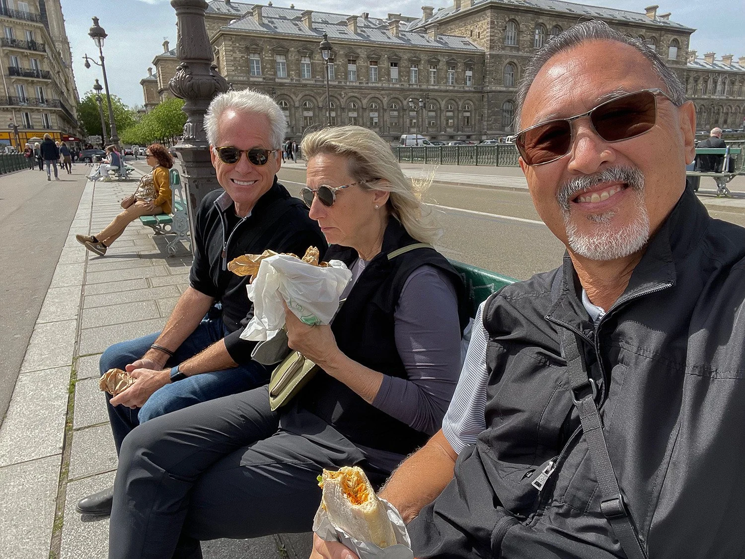 Lisa and Chuck and I on lunch break