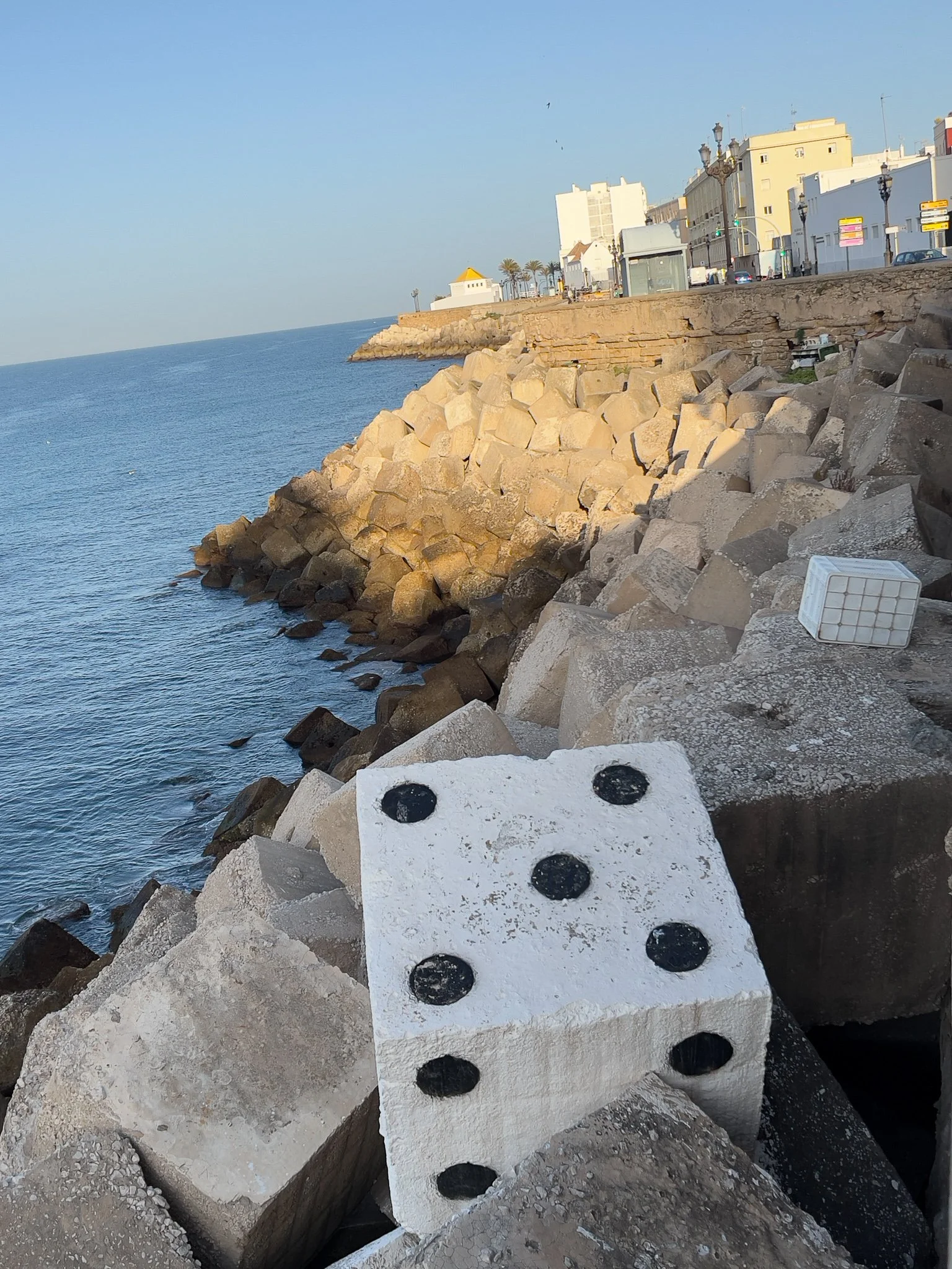 Cadiz - painted barrier stone