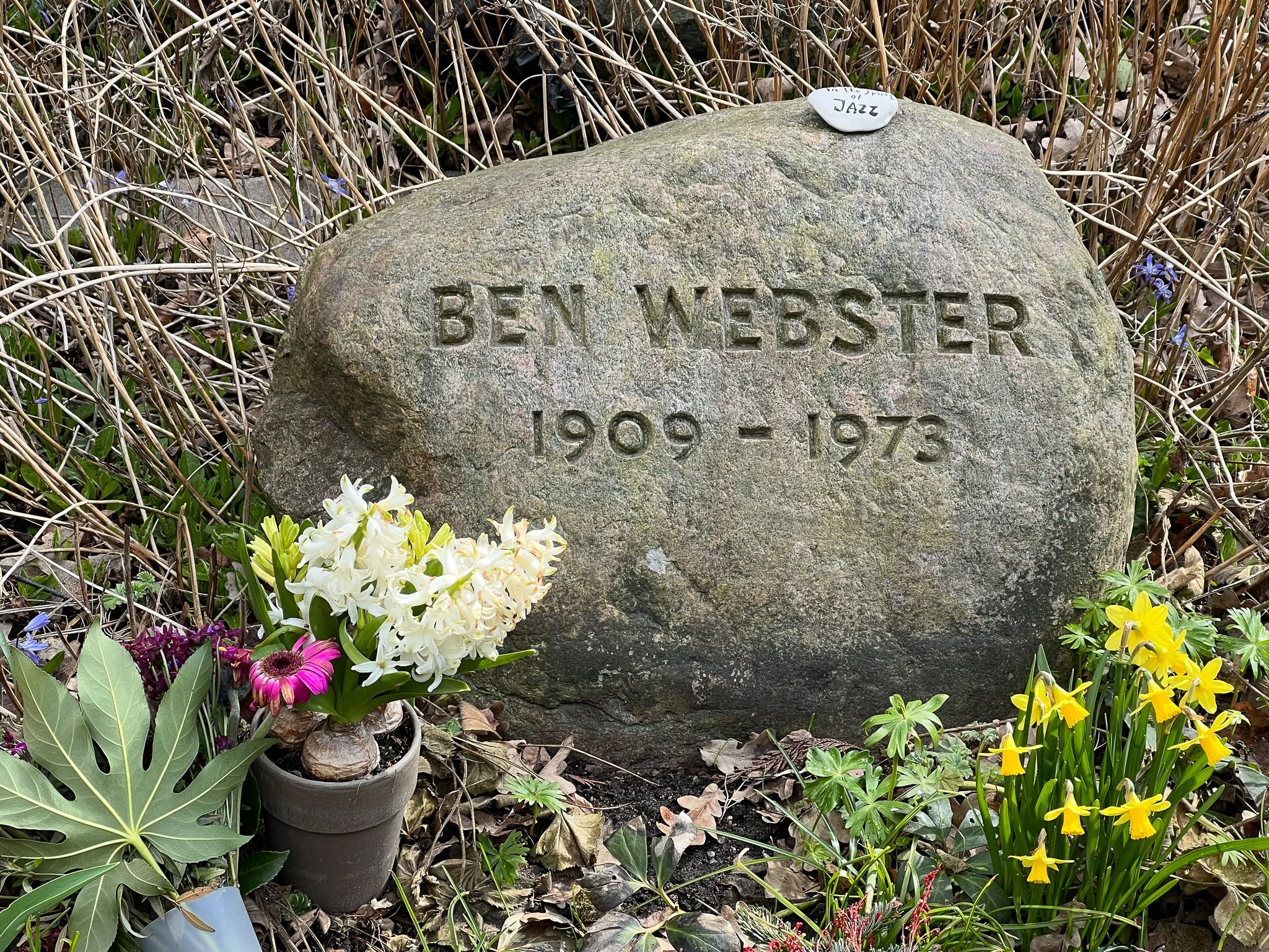 Ben Webster gravestone in Copenhagen