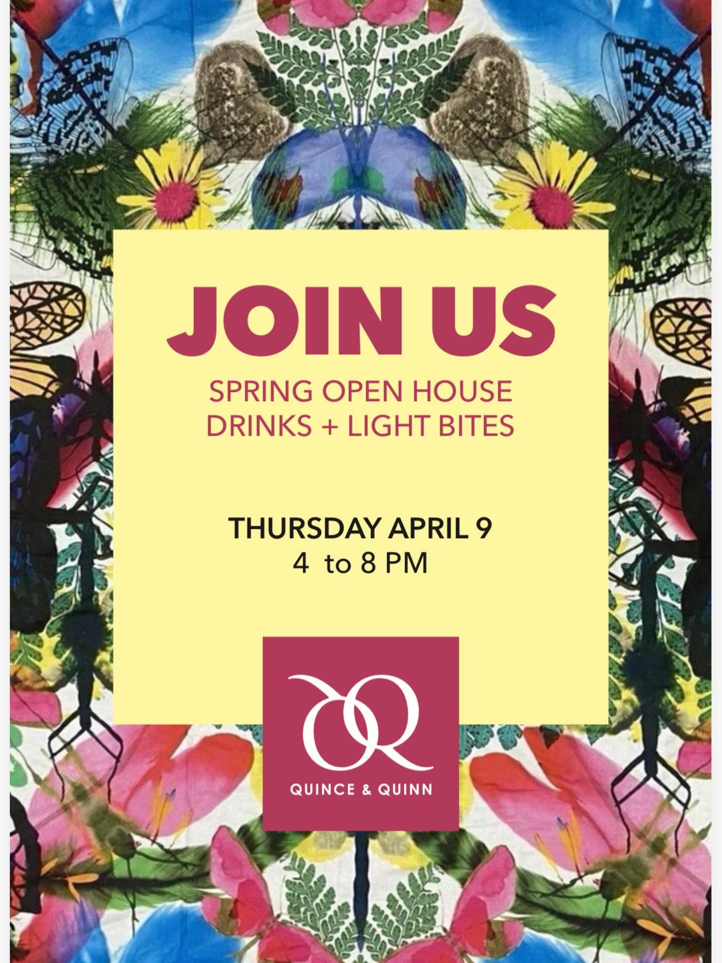 Our Spring Party is coming soon!! Thursday April 9. Stop by to see our new spring collection and experience one of Cincinnati's more unique locally owned shops! 4-8. Sumptuous light bites, tasty cocktails and more! If you'd like to get on the mailing