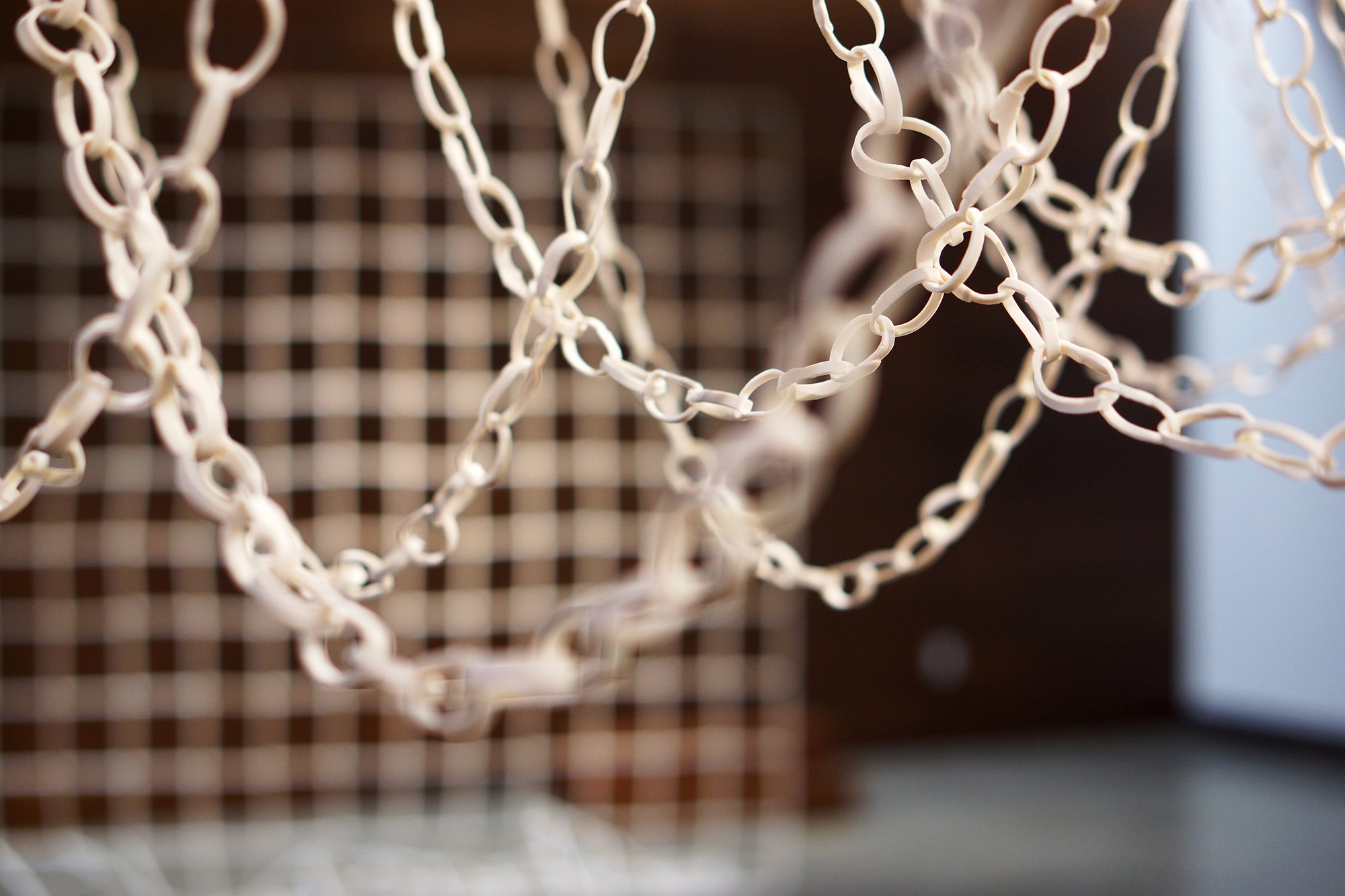  Chain linked sculpture created by Lauren HB Studio available for commission and display 