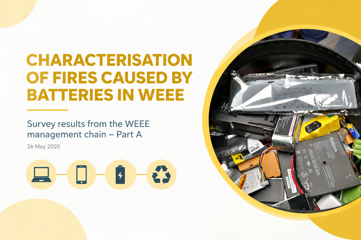 Characterisation of Fires Caused by Batteries in WEEE