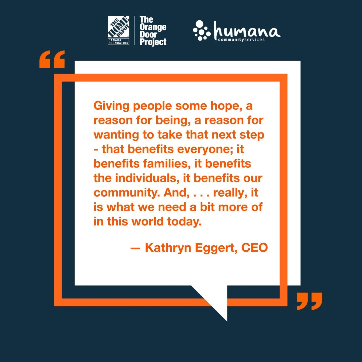 🧡 Hope begins with you. Support Humana Community Services at The Home Depot London East location (📍448 Clarke Road) during the Orange Door Project, running now until December 21.

Every donation at checkout helps bring hope and support to youth in 
