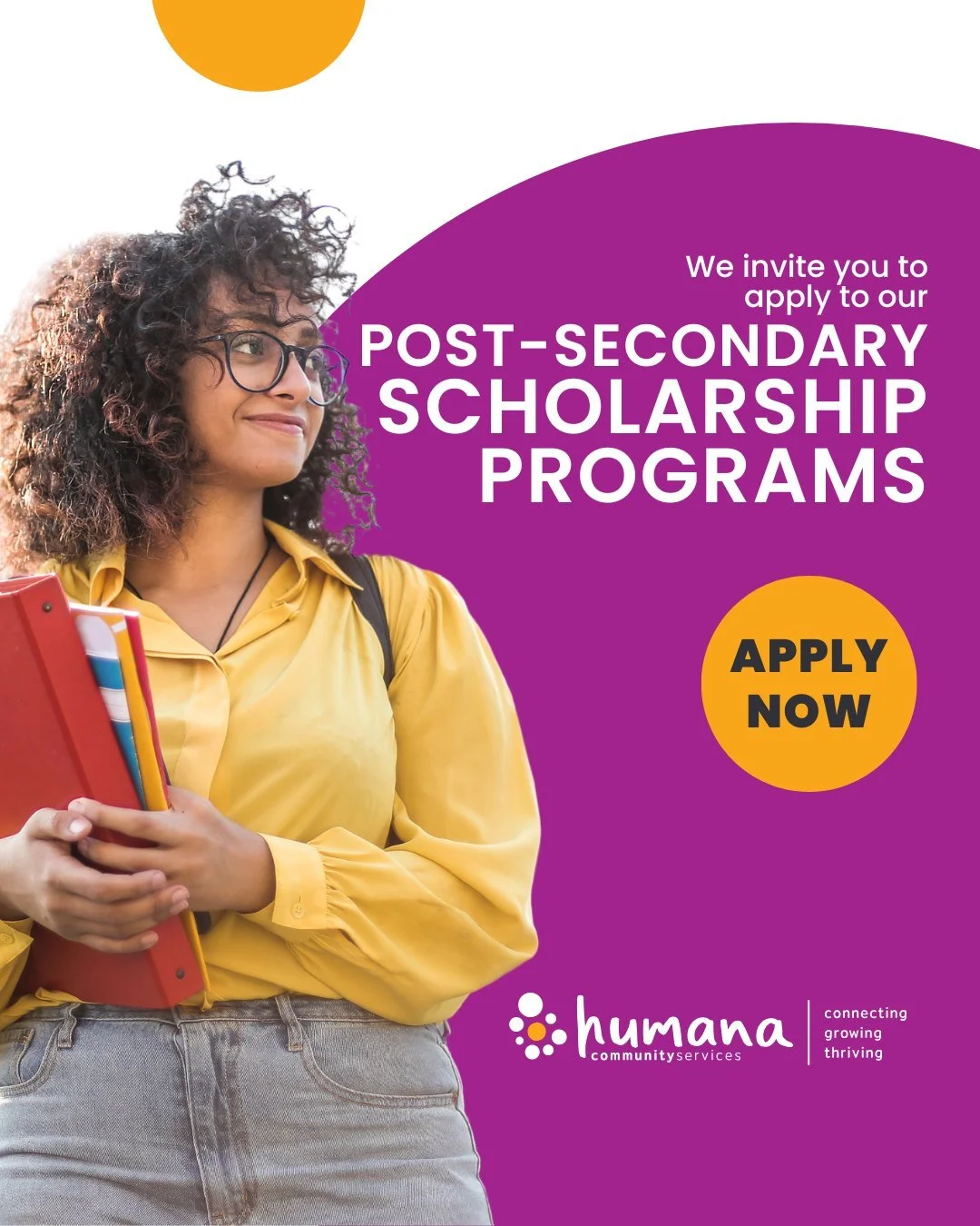 📣 Our scholarship programs will be opening soon! 🎓 

Are you a current or former participant of Humana? If you're ready to take the next step in your education, we&rsquo;re here to support you every step of the way. Learn more and get prepared toda