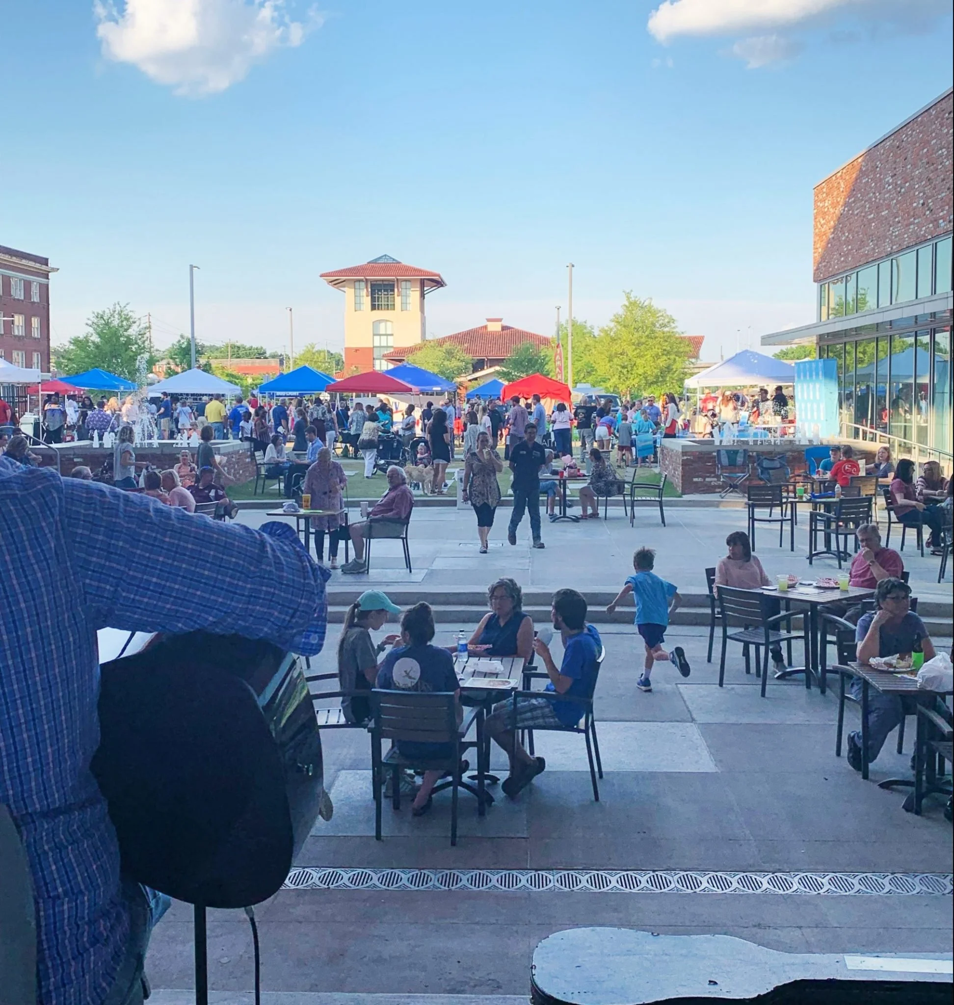 live music in the courtyard