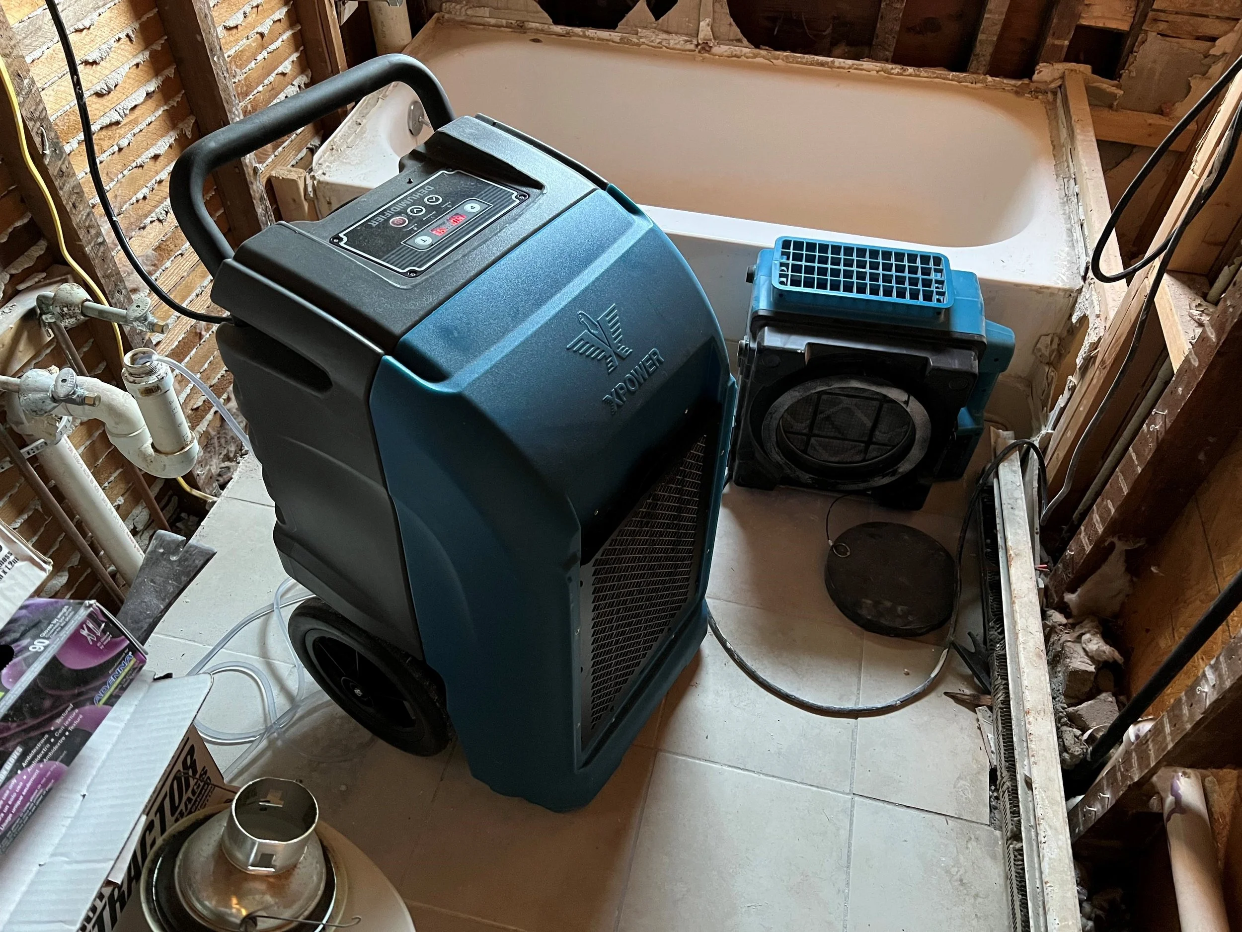mold remediation equipment dehumidifier and air scrubber