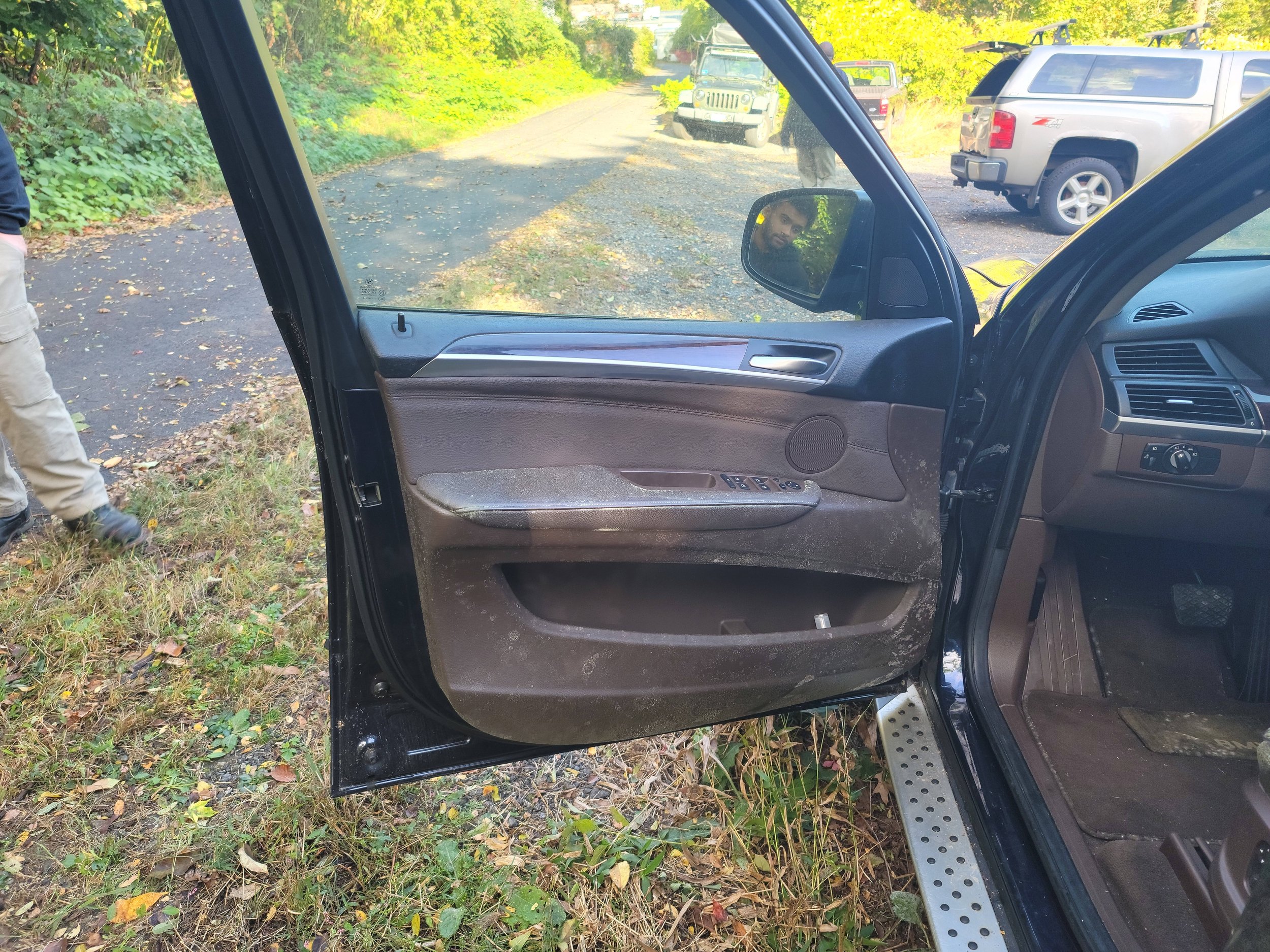 BMW SUV mold remediation driver door before
