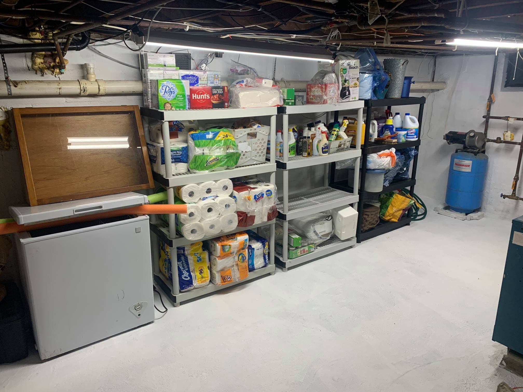 Basement cleanout and organization after