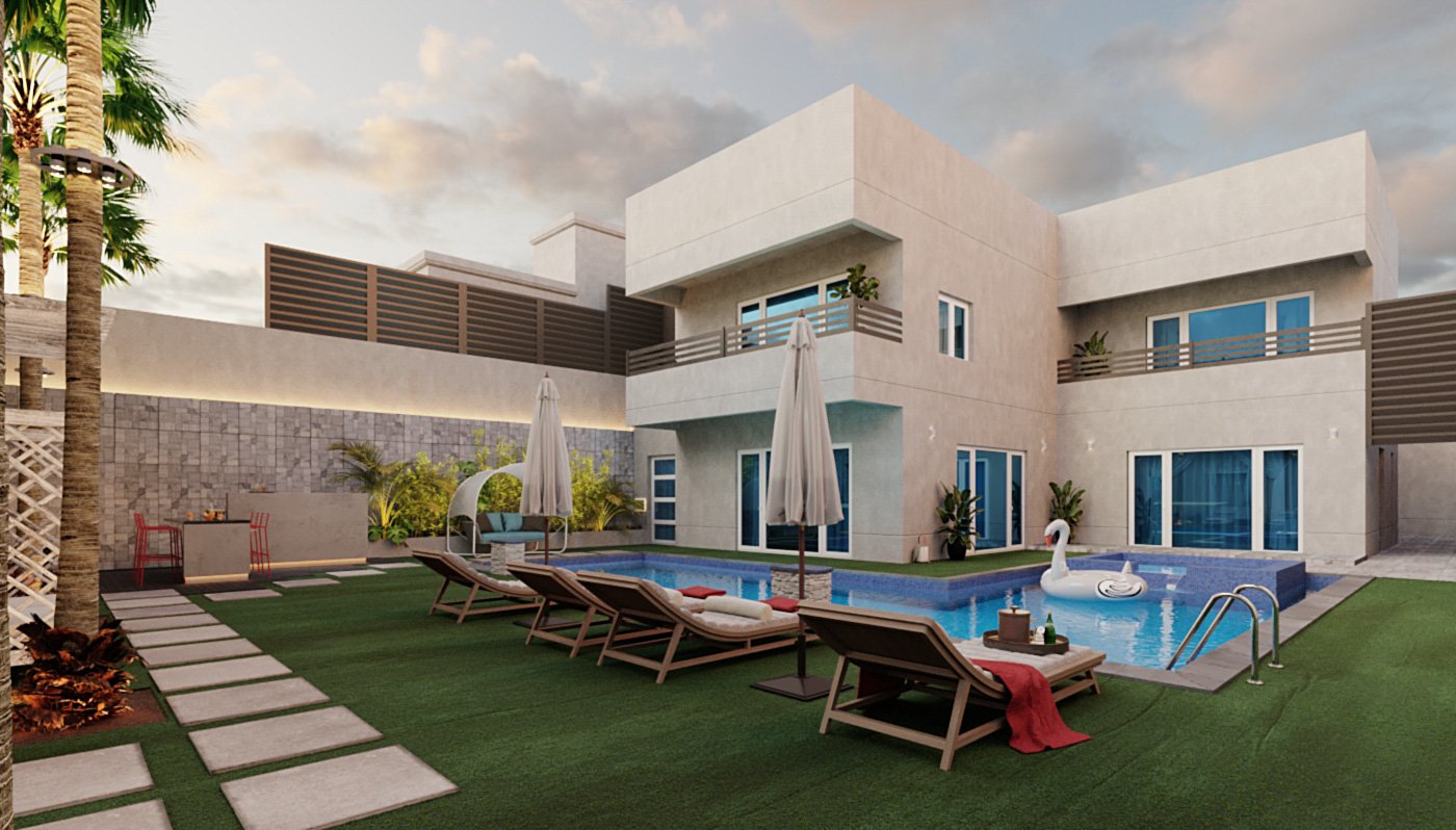 ALI ALQATTAN ARCHITECTS_WEBSITE - RENDERINGS_RESIDENTIAL_EXTERIOR+INTERIOR_ABDULLAH AL QATTAN CHALET_Khiran chalet - Mr Abdullah - view 14 - pool area.jpg