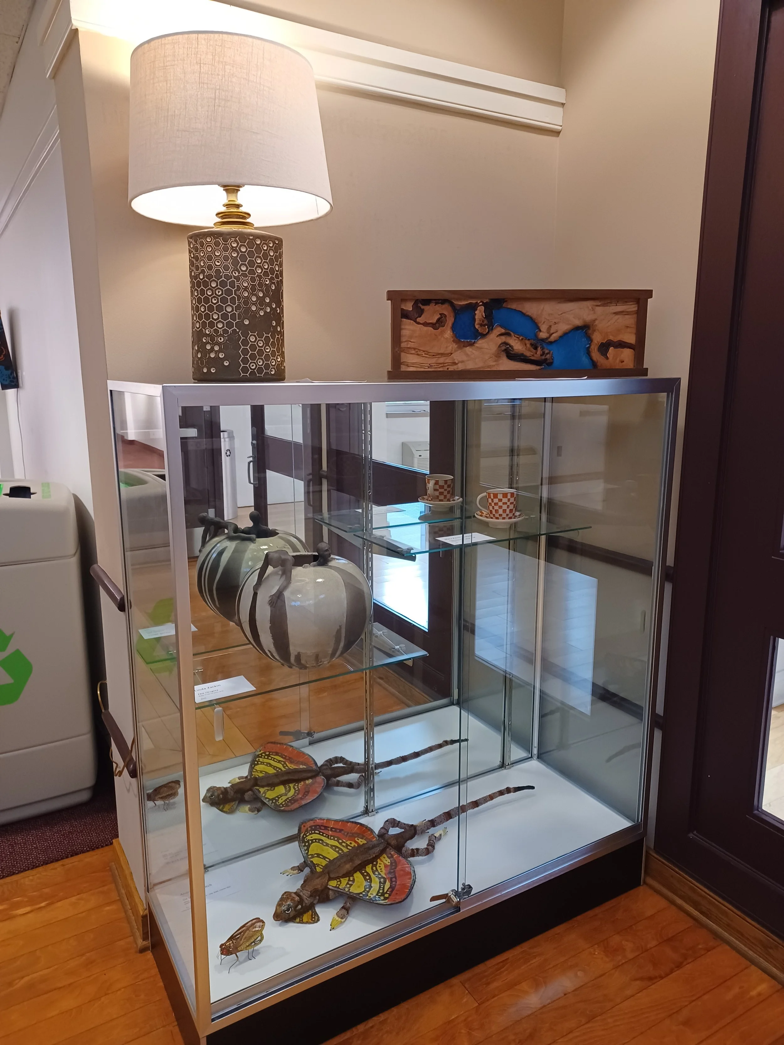 3D work by Laura Fall, Jeff Spugnardi, Mary Kovis Waston, Linda Zackin, and Andrea Uravitch