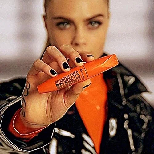 Cara Delevingne on set for Rimmel London, from a behind-the-scenes film directed by Sam Faulkner
