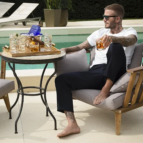 David Beckham on set for Haig Club, photographed by Sam Faulkner