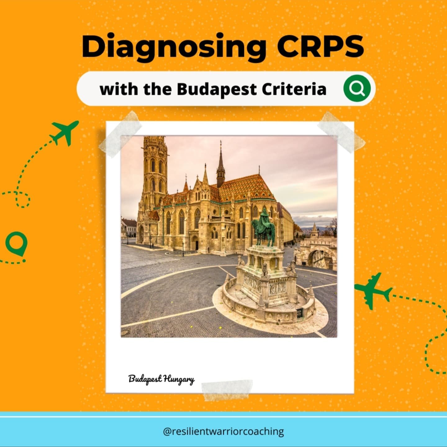 How does one finally get diagnosed with CRPS when there's currently no single test that can definitively do so?⁣ 👇⁣
⁣
In a 2004 conference held in Budapest, Hungary (my people!) 🙌🇭🇺 a set of guidelines called the Budapest Criteria were adopted.⁣
