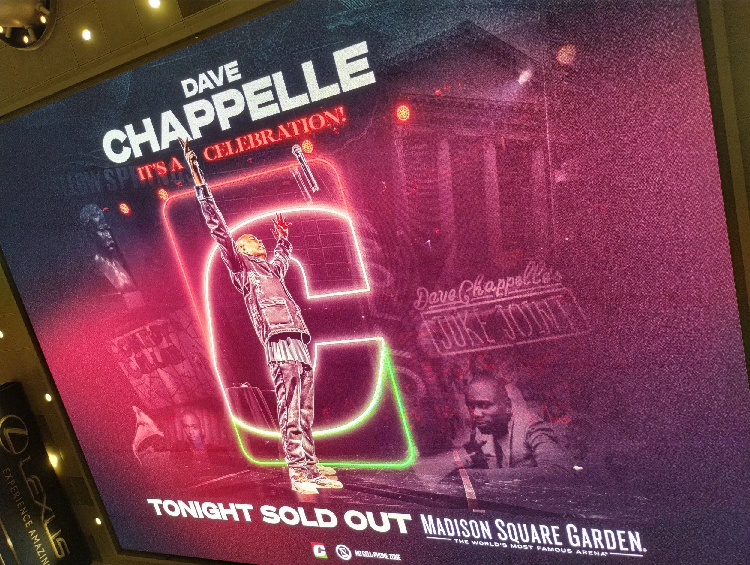 Dave Chappelle celebrates his 50th birthday in New York —