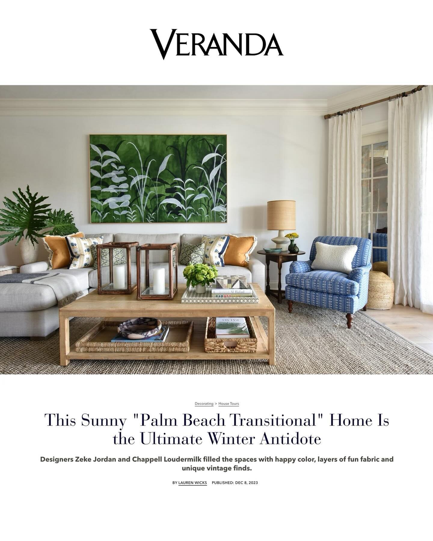 Incredibly honored for our first project to be featured in @verandamag! A big thank you to @steelemarcoux @jaimemmilan @grace__haynes and @lo_wicks for this beautiful feature. 

Thank you to Molly Bates @sba.pr for her invaluable help. 

Thank you to
