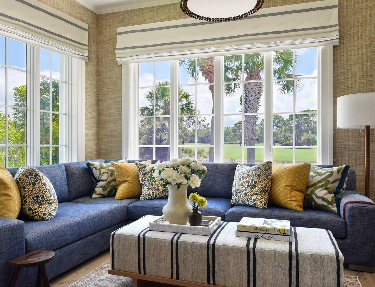 We call this room the &ldquo;snuggery&rdquo;! Our favorite space in our Palm Beach Country project. 

Photo by @kenhaydenphotography