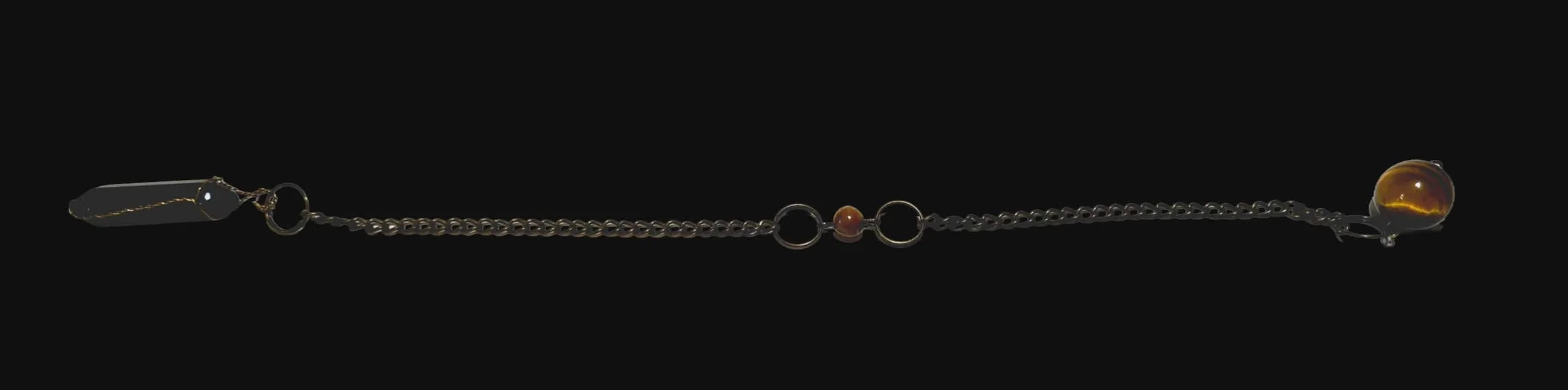 Tiger’s Eye and Obsidian Pendulum