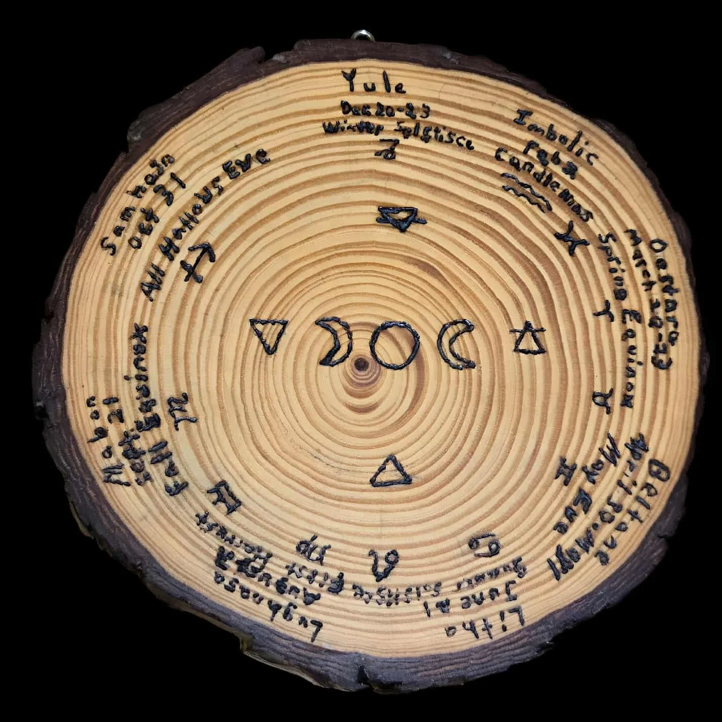 Small Live Edge Pagan Calendar