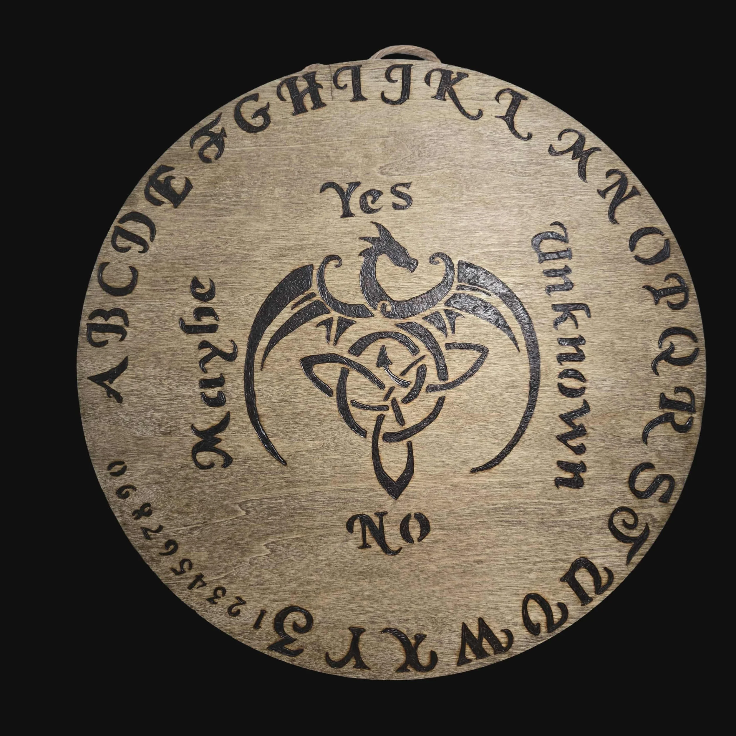 Dragon Triquetra Round Pendulum Board