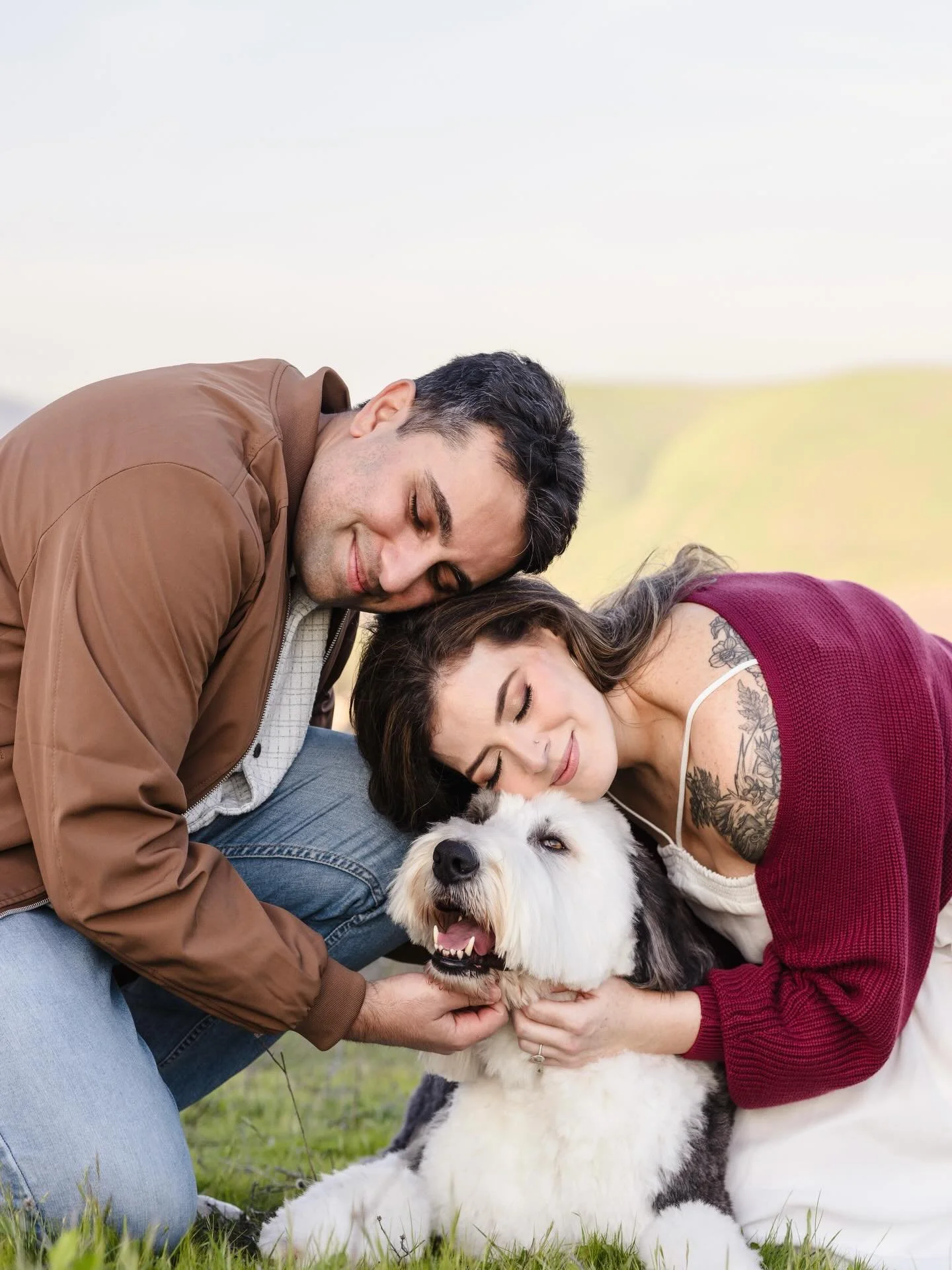 Emily + Manpreet + Mac ❤️ 🐶👩&zwj;❤️&zwj;👨
.
Hair and Makeup: @looksbykylee 
.
.
.
.
.
.
Bay Area Indian wedding photographer, Bay Area pet friendly photographer, Bay Area wedding photographer, Bay Area Indian fusion wedding, Bay Area Punjabi weddi