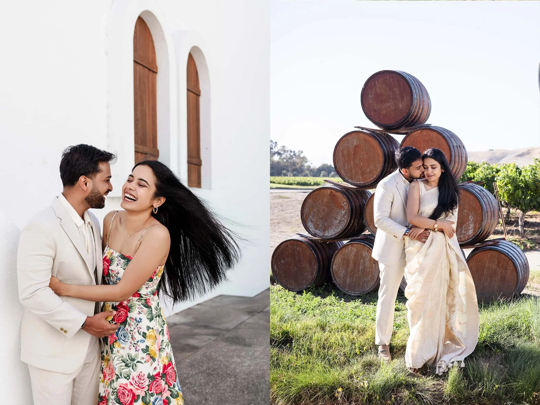 Manni and Nitin’s Engagement shoot at the Wente Vineyards in Livermore