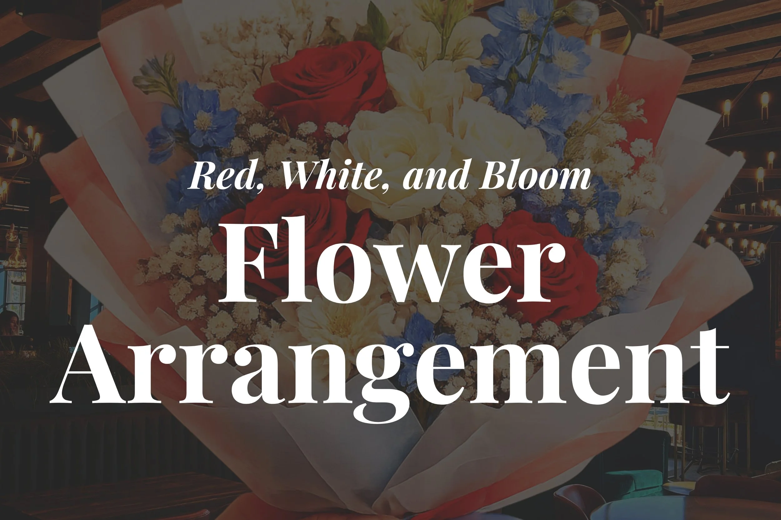 Red, White, & Bloom Floral Arrangement