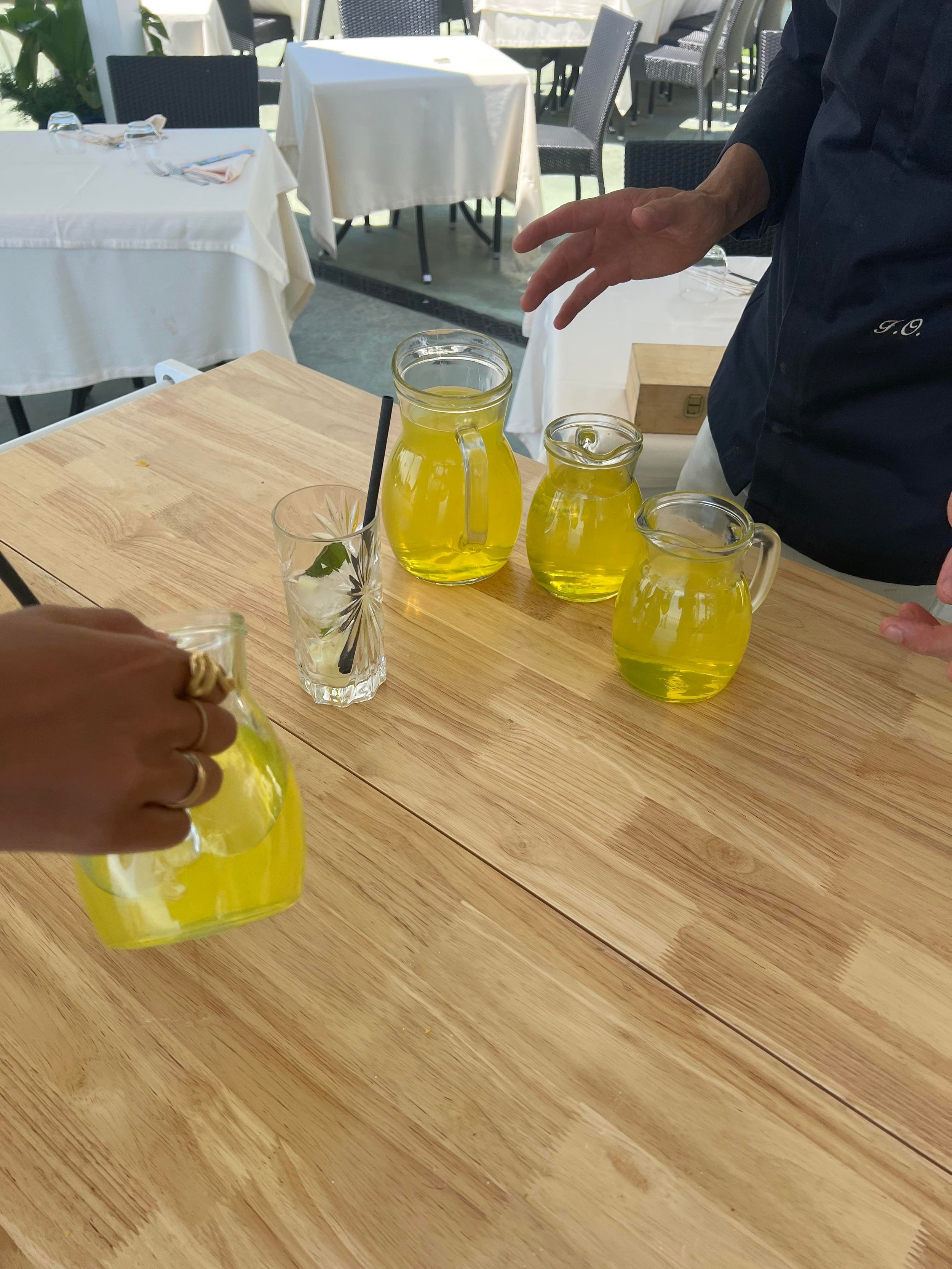 Pour one part of limoncello into the glass (Copy)