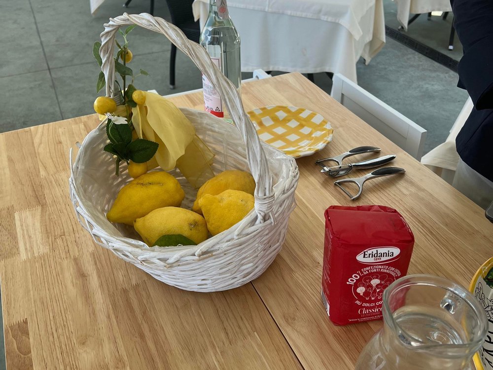 The basket of lemons harvested from the Garden