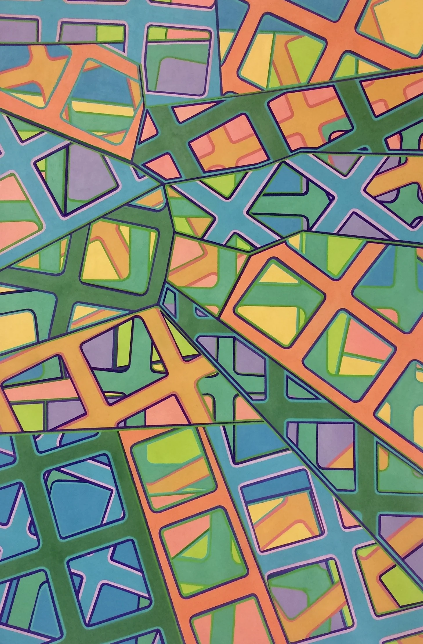 Lattica - Acrylic 
W:68.5 cm x L:101.5 cm