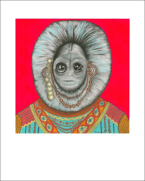 “Wedding Day” - W 40 x L 48 cm Acrylic & Ink
Original sold - limited edition prints available