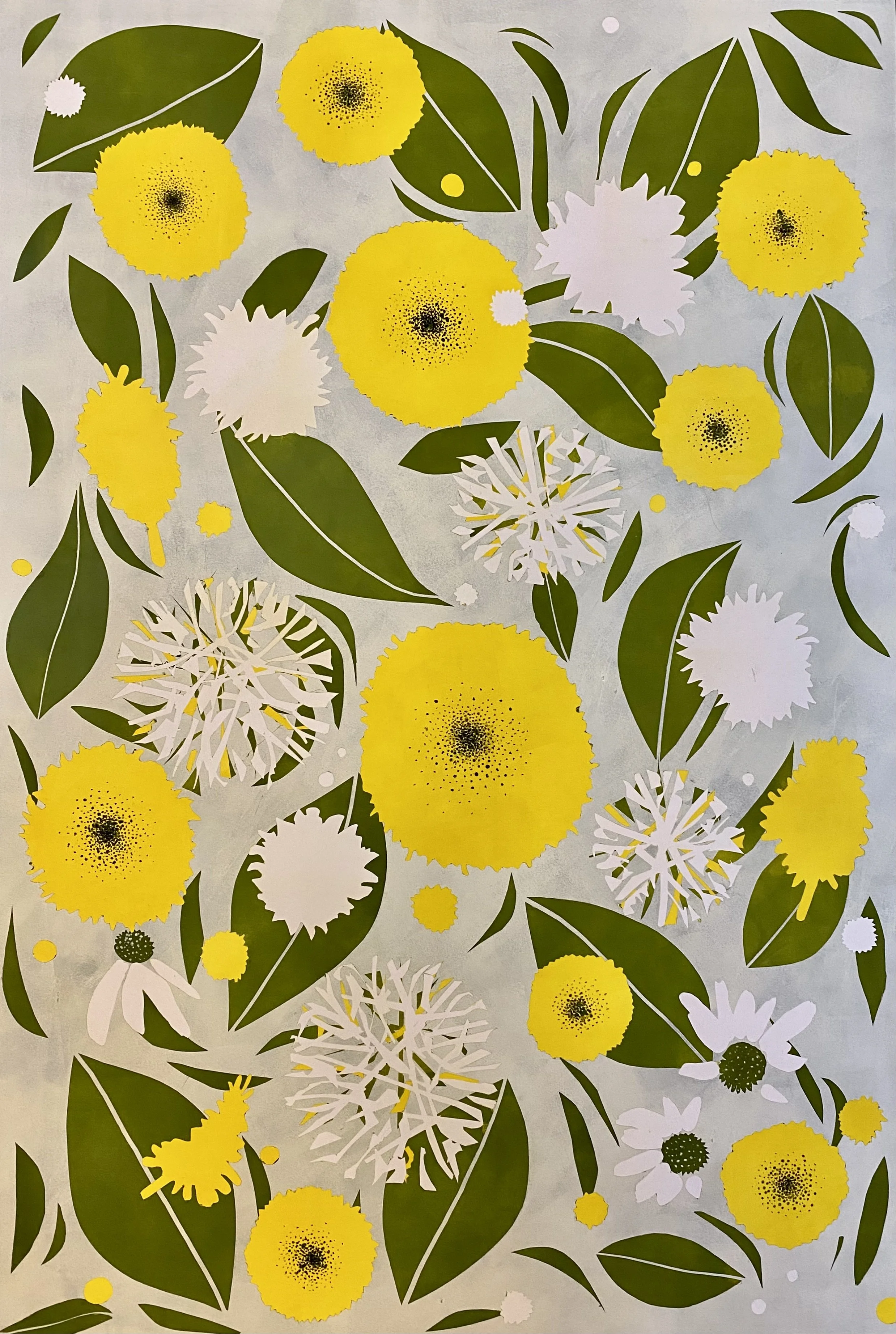 Yellow Flowers
Acrylic
70 x: 103cm 
£800 - unframed