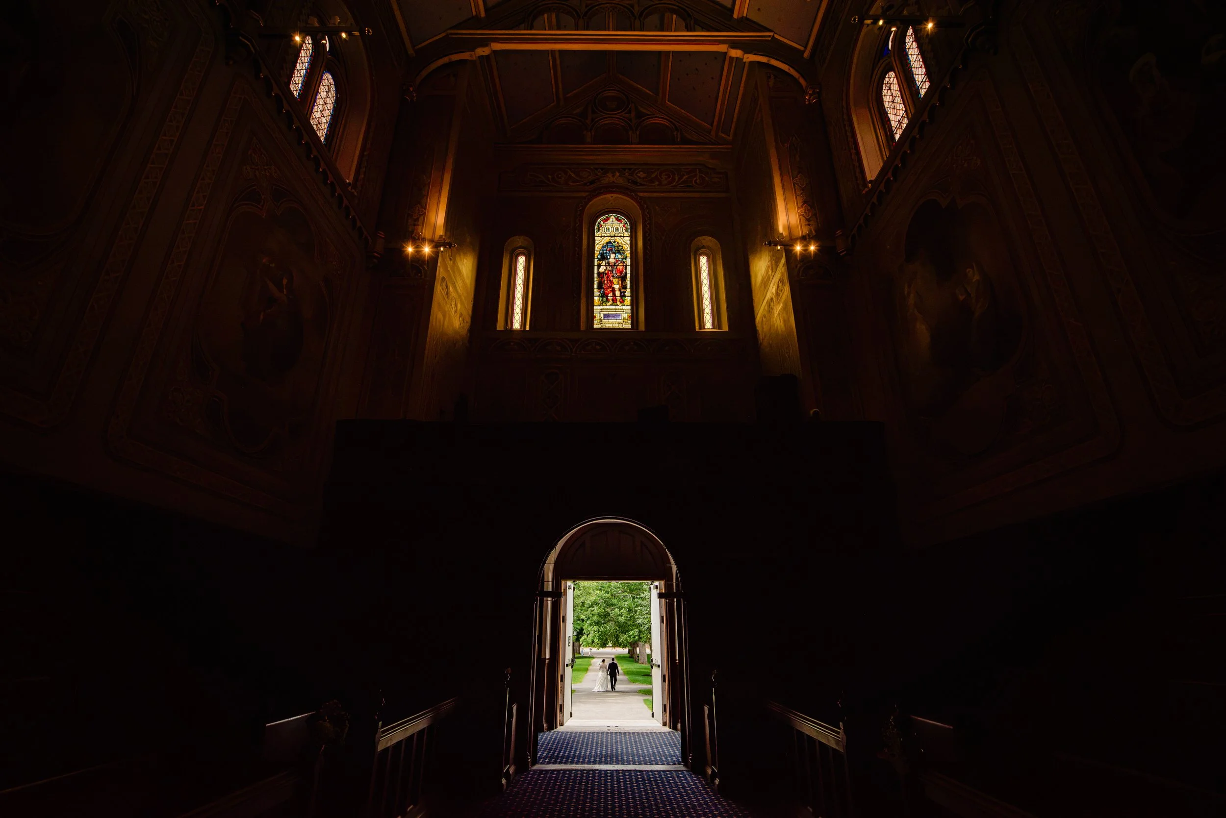 Bowdoin College Chapel and House Island Maine Wedding with Corey + Phil
