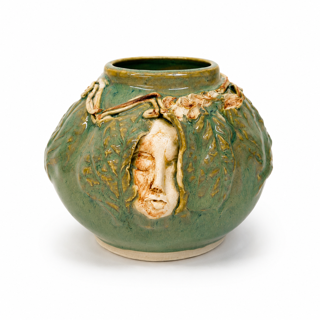Sleeping Goddess Round Vase $40