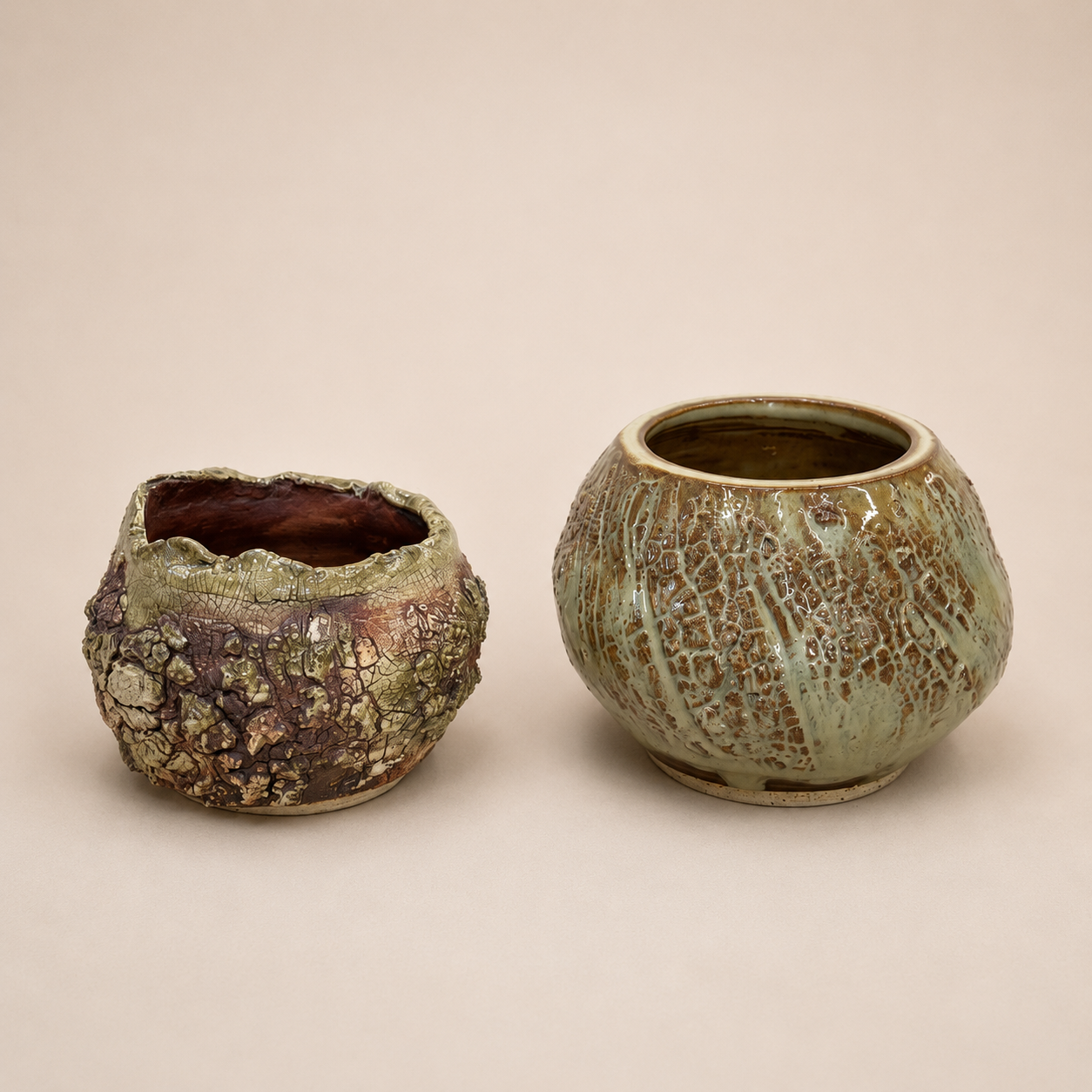 Bark Texture Pots $35