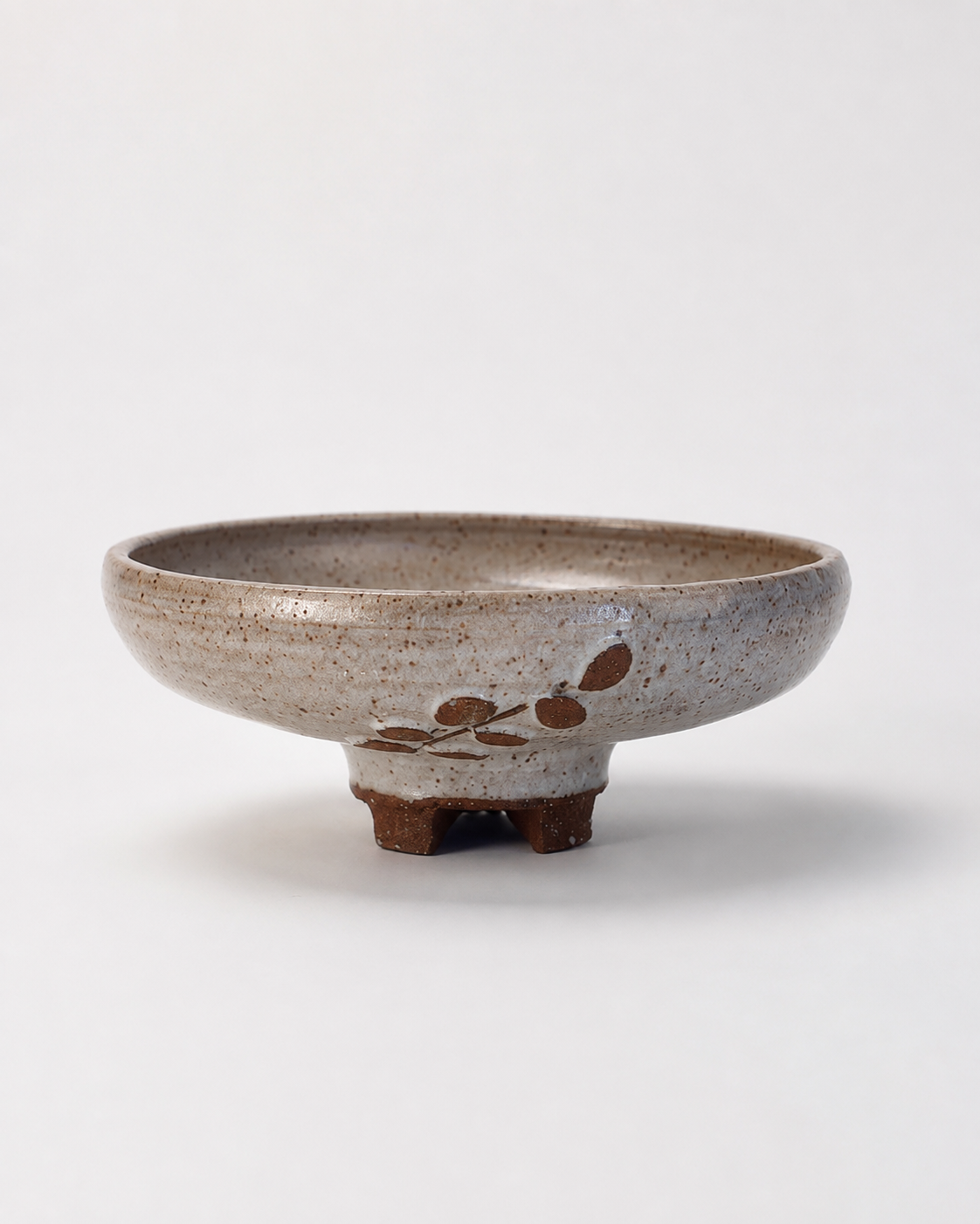 Shallow Leaf Bowl with Foot $40