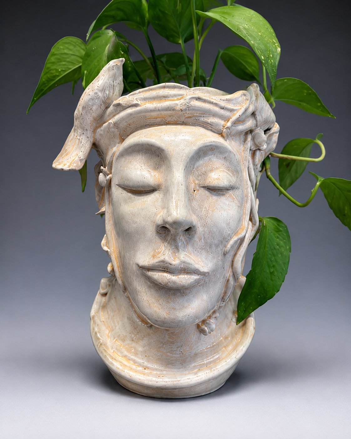 Dreaming Goddess Ceramic Planter $200