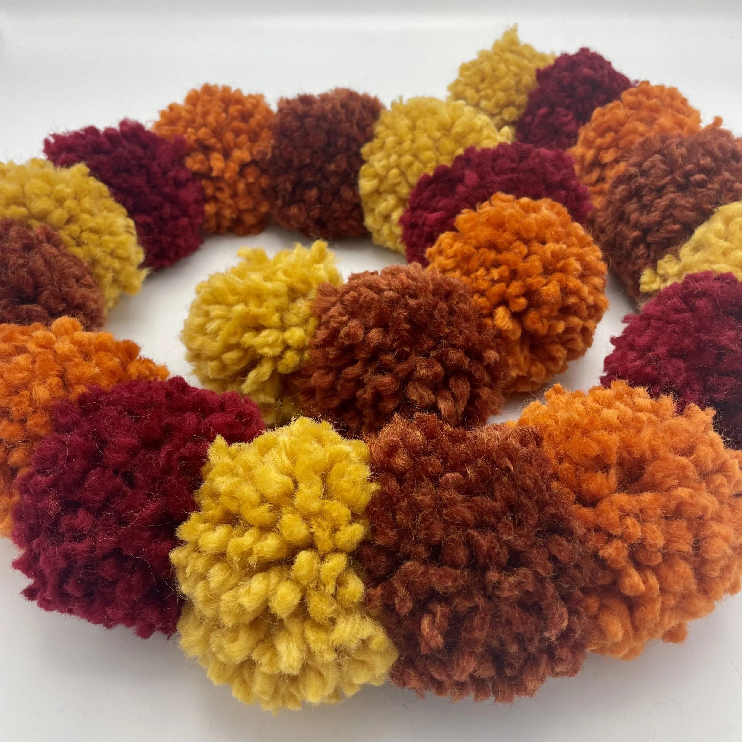 Harvest Pom Pom Scarf
