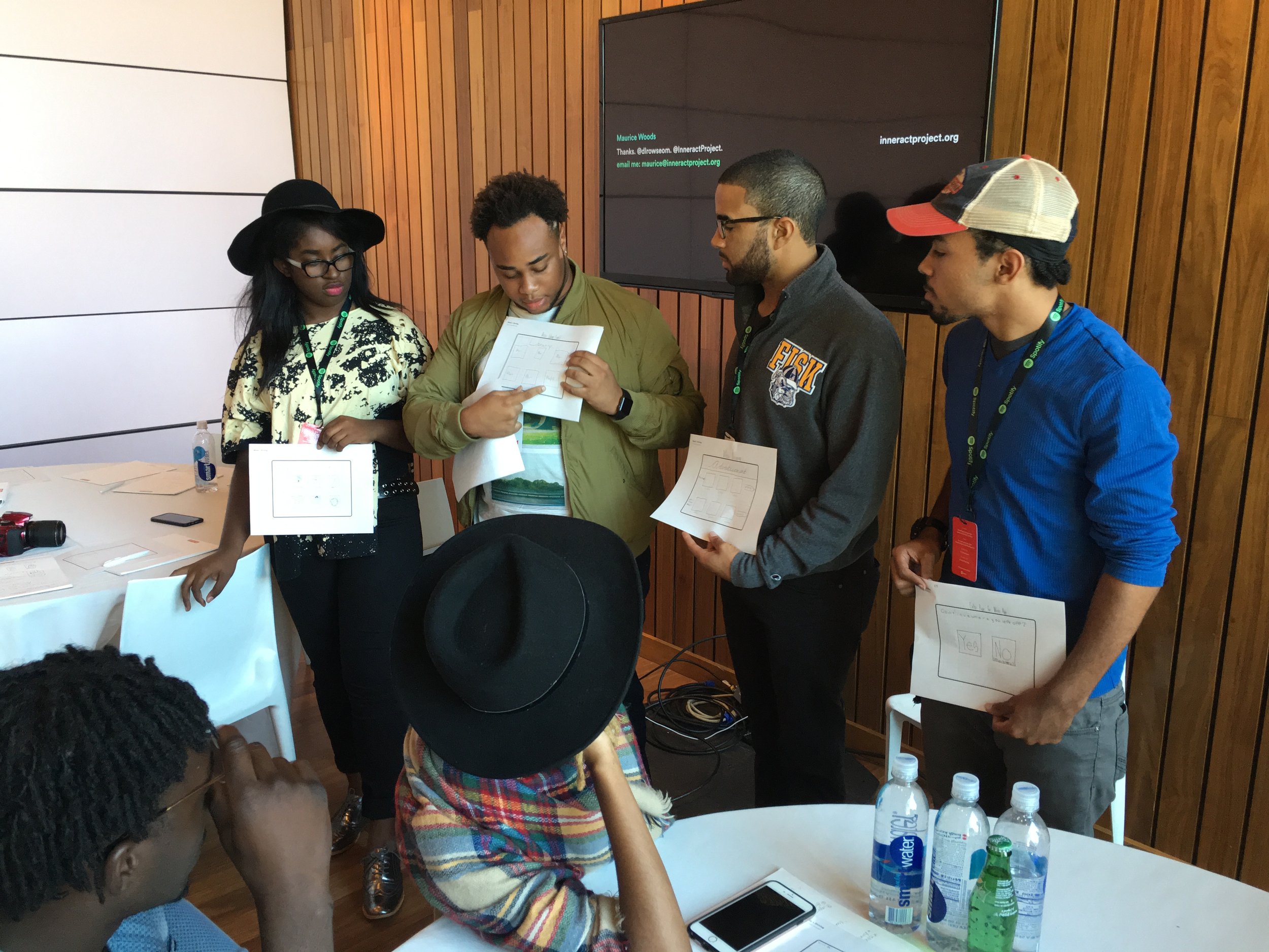 Design workshop at Spotify in New York for their HBCU conference