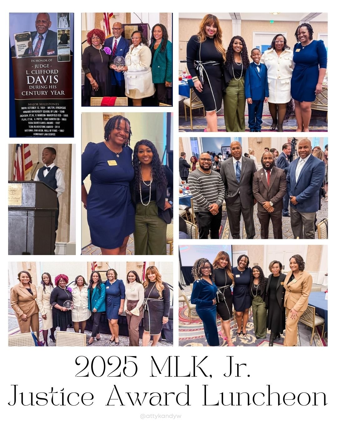 We had a fantastic time celebrating a legal giant, L. Clifford Davis at the 2025 DBA MLK Justice Award Luncheon. 

We were honored to hear from the winner of the MLK Jr, Oratory Competition, who gave us hope for the future. And then I had to add my c