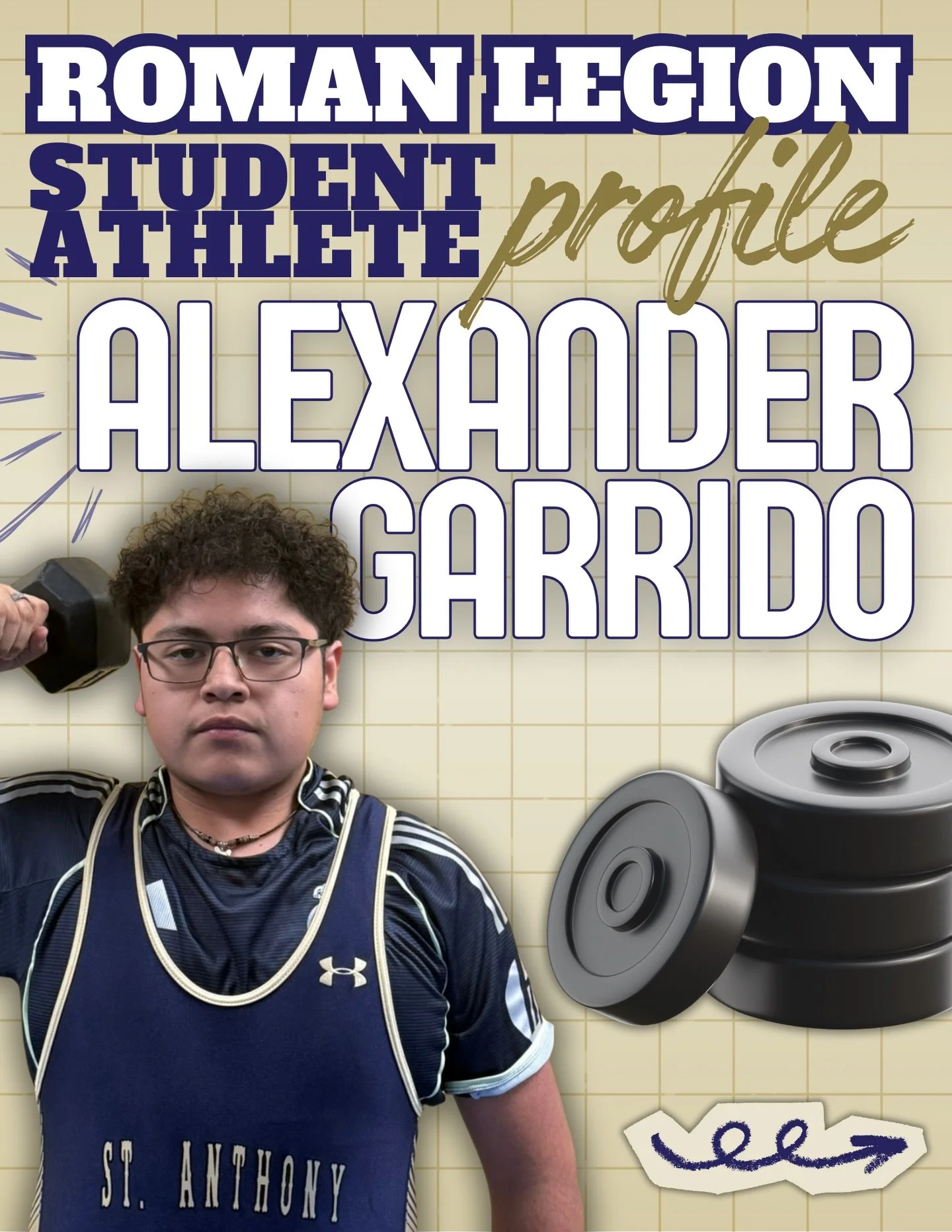 📣 Roman Legion Student-Athlete Spotlight! Meet Alexander &mdash; a dedicated member of our SAHS Powerlifting Team! 🏋️&zwj;♂️

Alexander brings strength, discipline, and focus to his training. In the classroom, he shines just as much&mdash;his favor