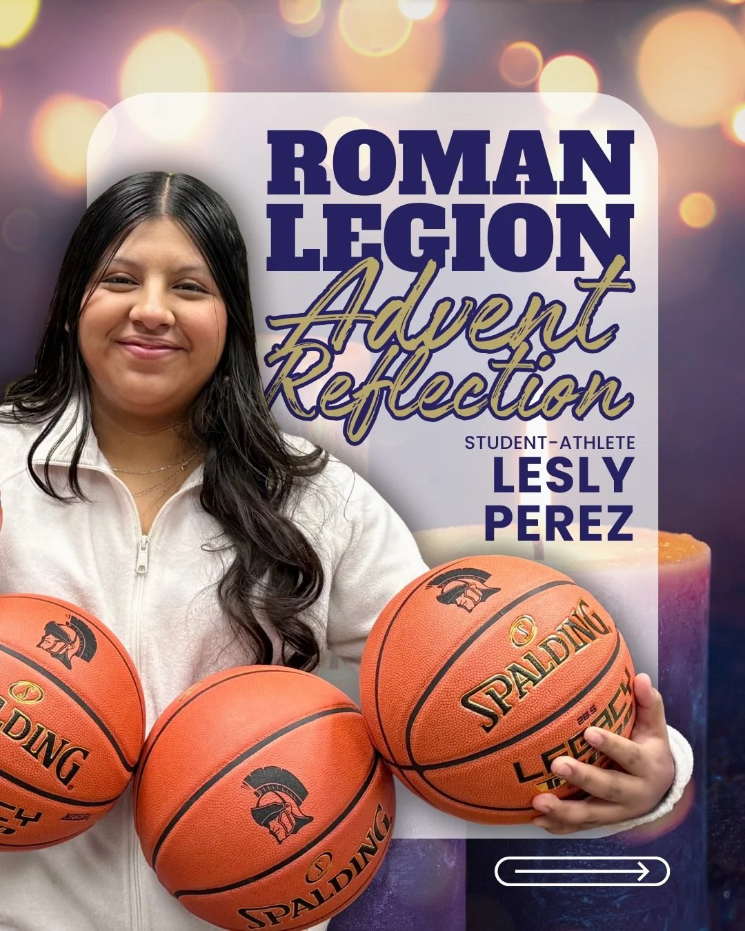 🎄 For student-athlete Lesly Perez, Advent is &ldquo;a season of hope and a reminder to pause and reflect on peace, love, and joy. It is also a time to be with my loved ones and to prepare for Christmas.&rdquo;

🕯️ May this season invite us to slow 