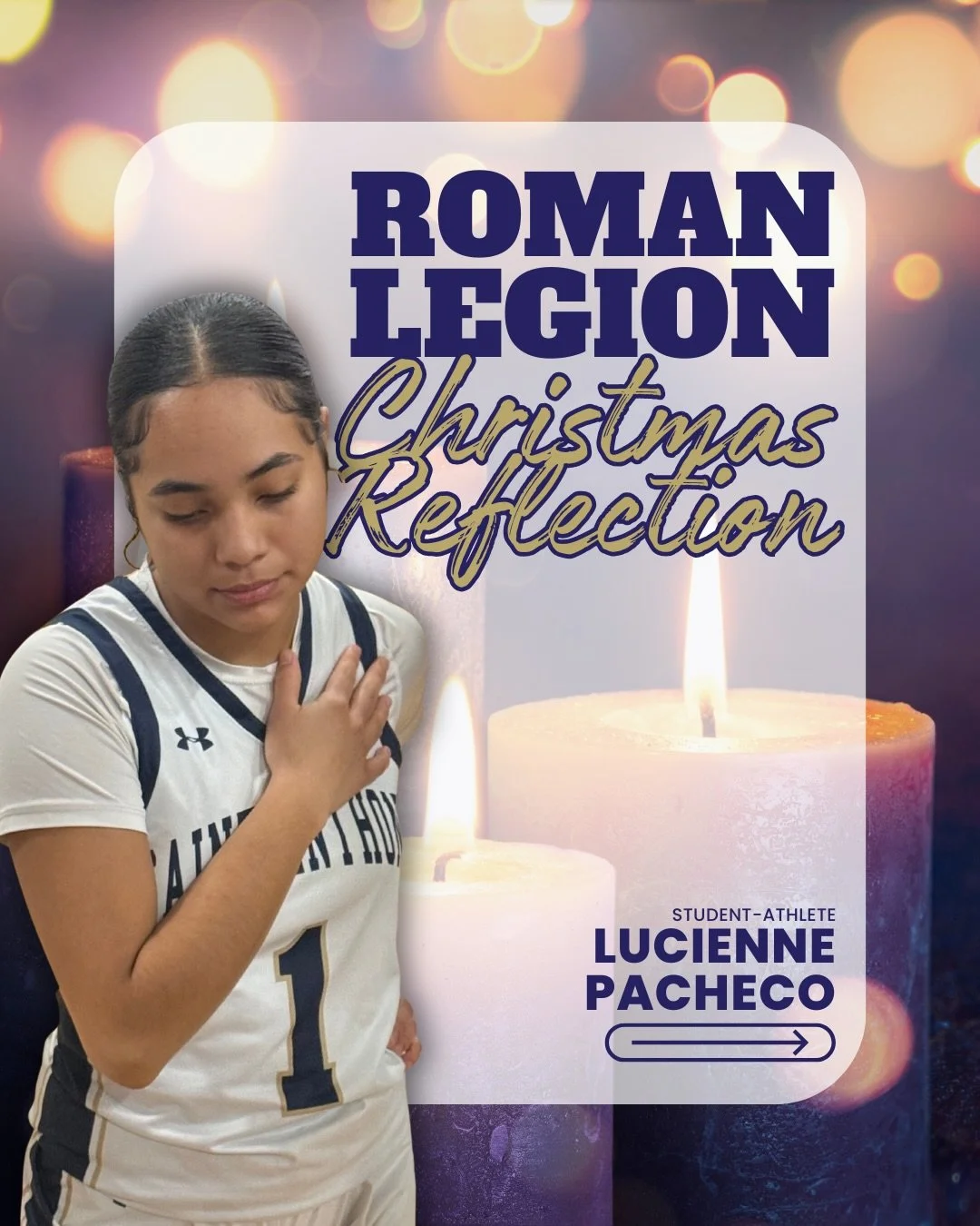 For student-athlete Lucienne Pacheco, Christmas is &ldquo;a time to slow down, appreciate family, love, and celebrate God&rsquo;s presence and blessings in my life.&rdquo;

🎄 On this Christmas Day, may we rejoice in the birth of Christ and cherish t