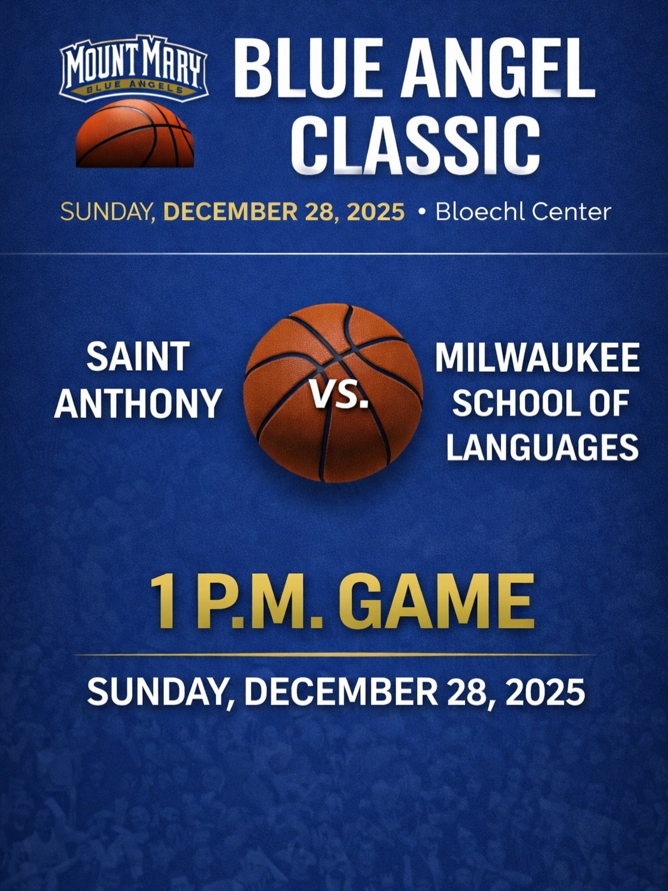 🏀 Girls&rsquo; Varsity Basketball Game Day!

📍Bloechl Center
2900 Menominee River Parkway, Milwaukee, WI 53222
⏰ Tip-off: 1:00 PM
🎟️ Paid Entry (Cash or Venmo at the door):
&bull; $8 Adults
&bull; $5 Students &amp; Youth

Come out to support our s