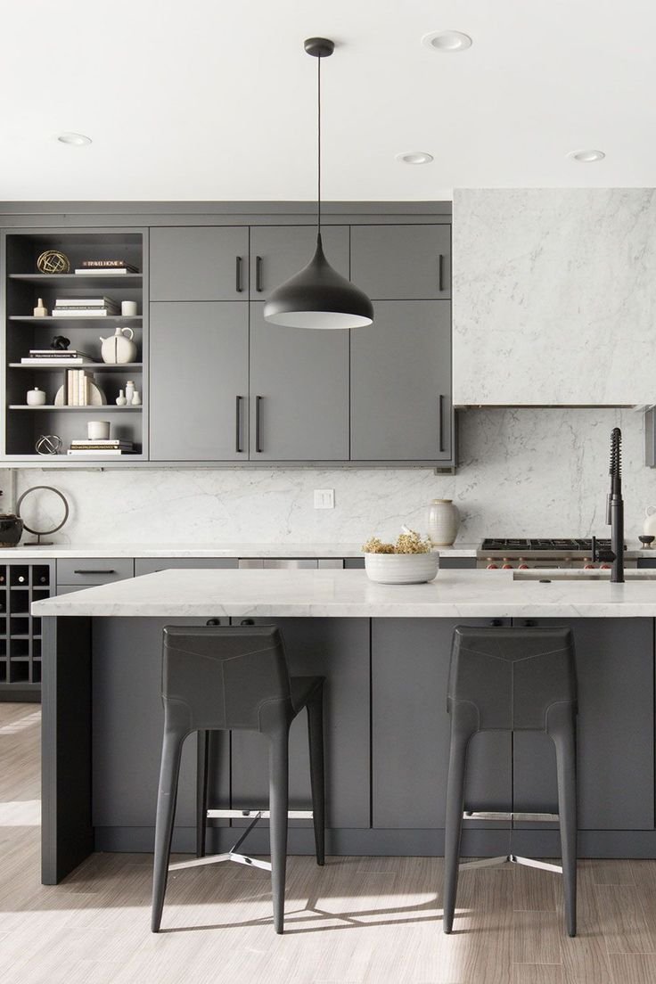 34+ Dark Gray Kitchen Cabinets (COOL & ELEGANT) - Cabinets.jpg