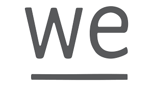 The image shows the word 'we' with an underscore underneath.